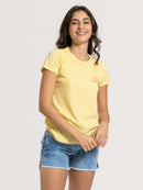 Baby Look Hang Loose Sunset Amarela