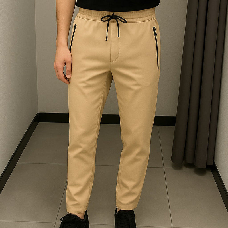 [Leve 3, Pague Só 2] Calça Vortex Masculina em Seda Gelada, Poliéster e Spandex, com Relógio e Cinto GRÁTIS