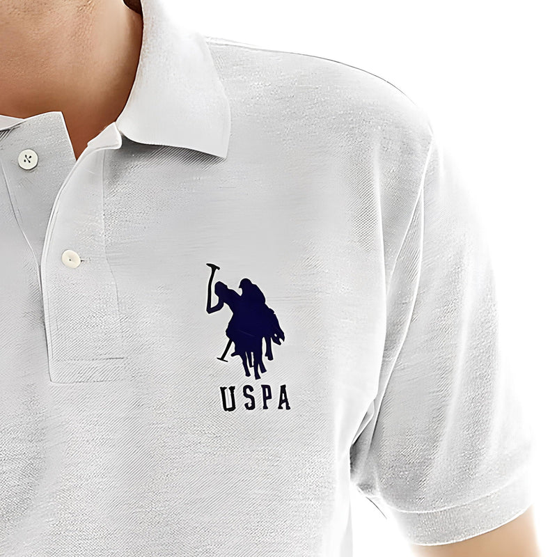 [Leve 6, Pague Só 3] Kit com 6 Camisas Polo Masculinas USPA de Manga Curta em 80% de Algodão e 20% de Seda Gelo