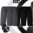 Kit com 4 Bermudas Masculinas Ravex com Compressão Térmica em Poliéster, Nylon e Elastano