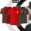 [Leve 6, Pague Só 3] Kit com 6 Camisas Polo Masculinas USPA de Manga Curta em 80% de Algodão e 20% de Seda Gelo