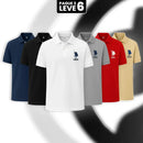 [Leve 6, Pague Só 3] Kit com 6 Camisas Polo Masculinas USPA de Manga Curta em 80% de Algodão e 20% de Seda Gelo