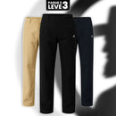 [Leve 3, Pague Só 2] Kit Exclusivo de 3 Calças Chino Masculinas Velar em Tecido Premium de Poliéster, Algodão e Nylon