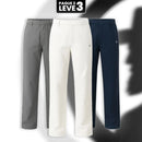 [Leve 3, Pague Só 2] Kit Exclusivo de 3 Calças Chino Masculinas Velar em Tecido Premium de Poliéster, Algodão e Nylon