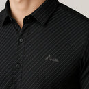 [Pague 2, Leve 4] Kit com 4 Camisas Masculinas Listradas Moretti com Manga Média em Nylon e Elastano