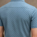 [Pague 2, Leve 4] Kit com 4 Camisas Masculinas Listradas Moretti com Manga Média em Nylon e Elastano