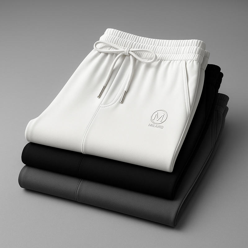 [Leve 3, Pague Só 2] Calças Masculinas Milan com Alta Elasticidade em Seda Gelada, Nylon e Elastano + BRINDES