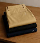 [Leve 3, Pague Só 2] Kit Exclusivo de 3 Calças Chino Masculinas Velar em Tecido Premium de Poliéster, Algodão e Nylon