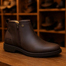 Botas Zavu Casual Ortopédicas de Cuero Legítimo para Hombre + 3 REGALITOS: Cinturón, Gorra y Billetera