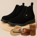 [+3 Regalos Brutos!] Bota Texas para Hombre Antideslizante en Cuero Nobuck Legítimo con Elástico Lateral