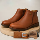 Botas Zavu Casual Ortopédicas de Cuero Legítimo para Hombre + 3 REGALITOS: Cinturón, Gorra y Billetera