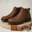 Botas Zavu Casual Ortopédicas de Cuero Legítimo para Hombre + 3 REGALITOS: Cinturón, Gorra y Billetera