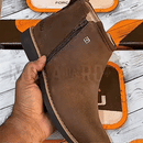 Botas Zavu Casual Ortopédicas de Cuero Legítimo para Hombre + 3 REGALITOS: Cinturón, Gorra y Billetera