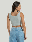 Blusa Cropped Hang Loose Panagia Azul