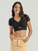 Cropped Hang Loose Fantasy Preto