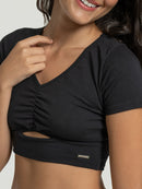 Cropped Hang Loose Fantasy Preto