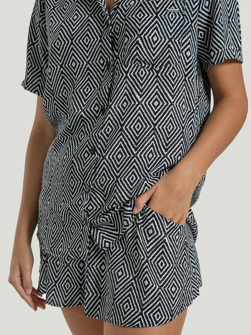Camisa Hang Loose Geometric Preta