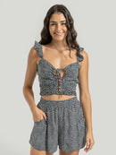 Blusa Hang Loose Sweet Geométric Preta