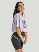 Cropped Hang Loose Blooms Lilás