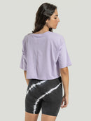 Cropped Hang Loose Blooms Lilás