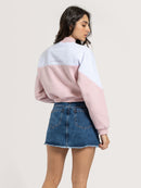 Moletom Careca Hang Loose Cropped Rosa