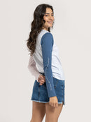 Camiseta Manga Longa Hang Loose Logo Branca