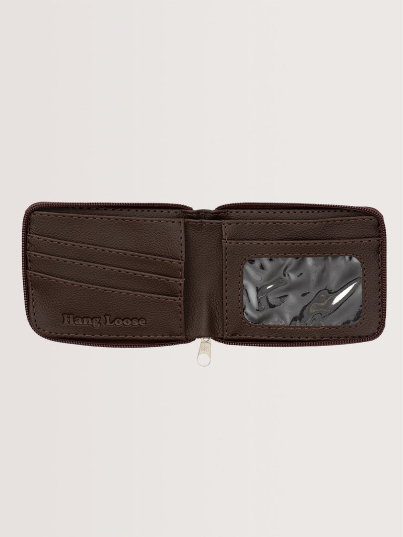 Carteira Hang Loose Zipper Marrom