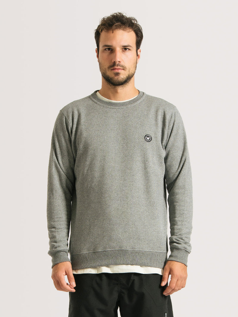Moletom Careca Hang Loose Clean Mescla Grafite
