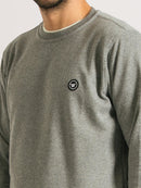 Moletom Careca Hang Loose Clean Mescla Grafite