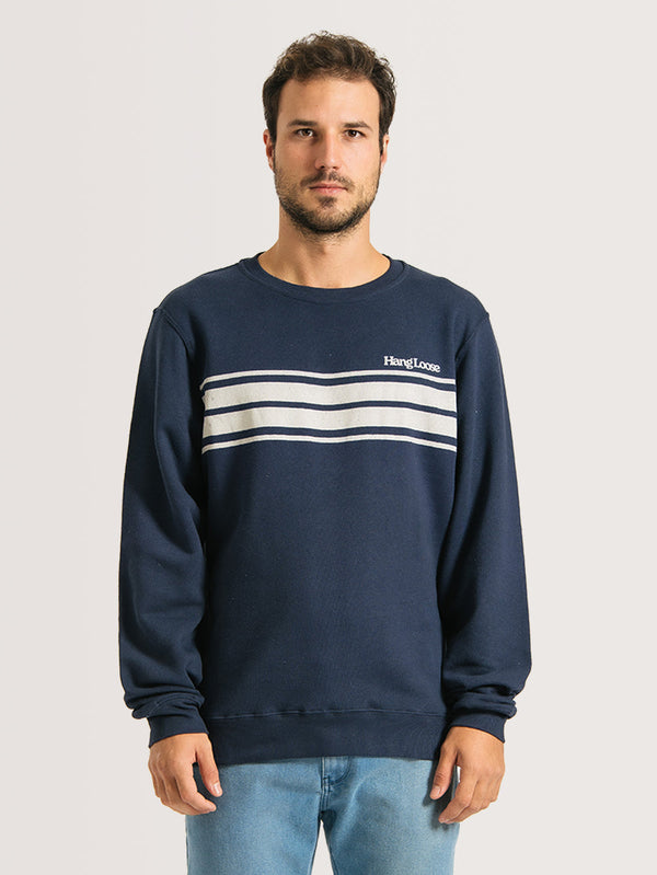 Moletom Careca Hang Loose Stripe Marinho