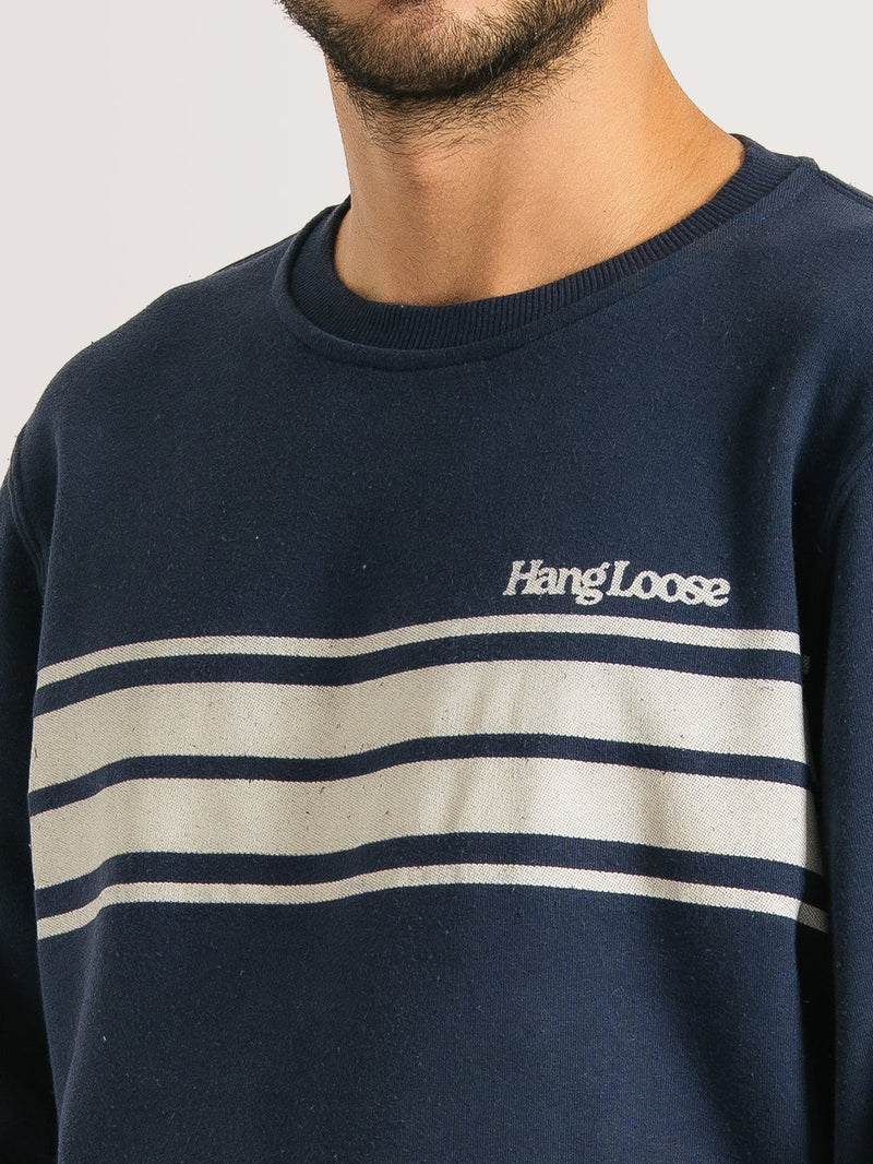 Moletom Careca Hang Loose Stripe Marinho
