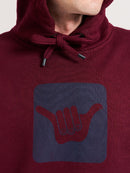 Moletom Canguru Hang Loose Logo Bordô