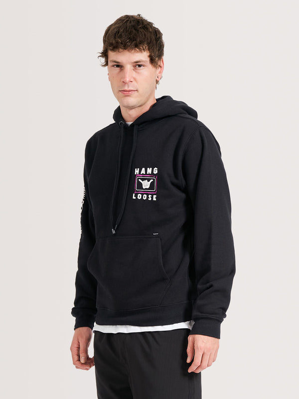 Moletom Canguru Hang Loose Racer Preto