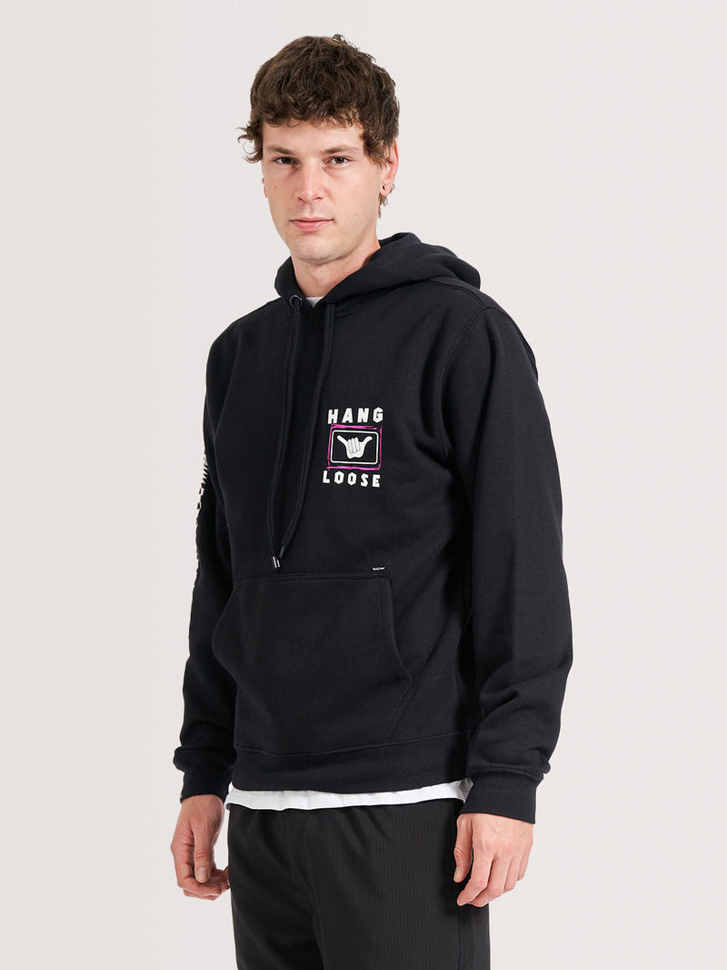 Moletom Canguru Hang Loose Racer Preto