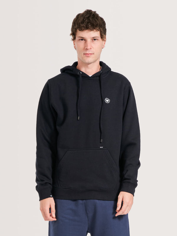 Moletom Canguru Hang Loose Clean Preto