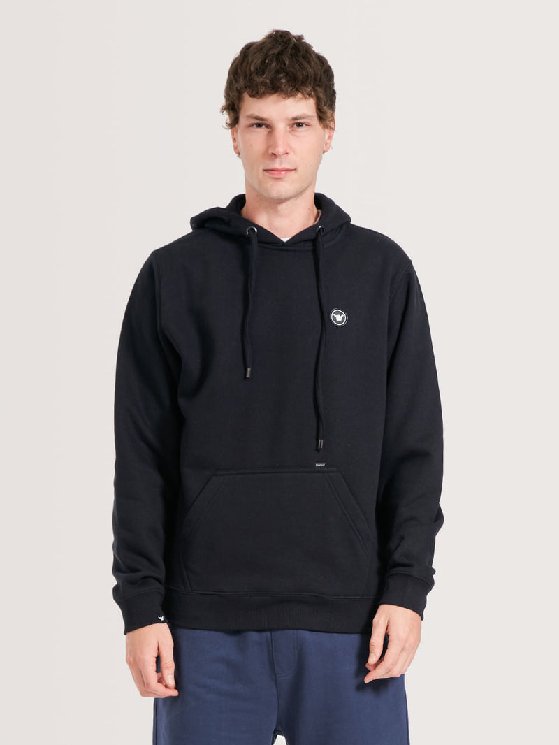 Moletom Canguru Hang Loose Clean Preto