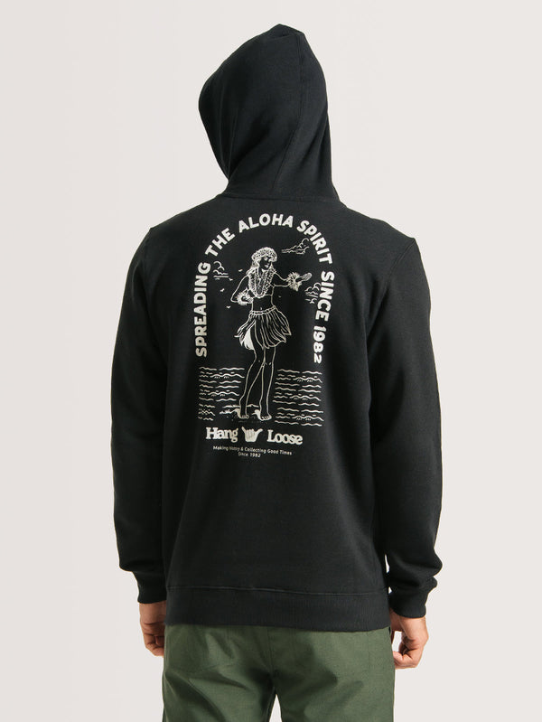Moletom Canguru Hang Loose Aloha Preto