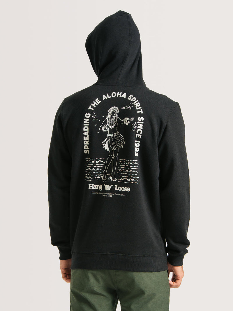 Moletom Canguru Hang Loose Aloha Preto