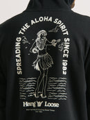 Moletom Canguru Hang Loose Aloha Preto