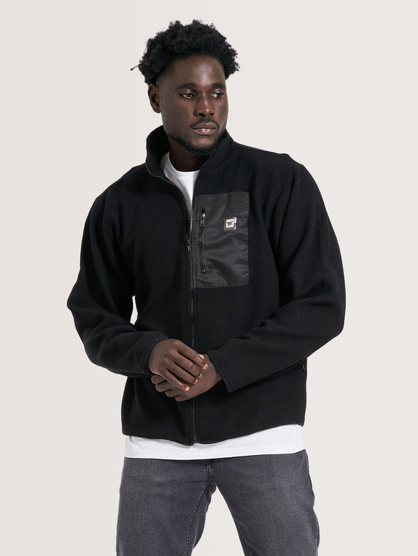 Moletom Canguru Hang Loose Fleece Preto