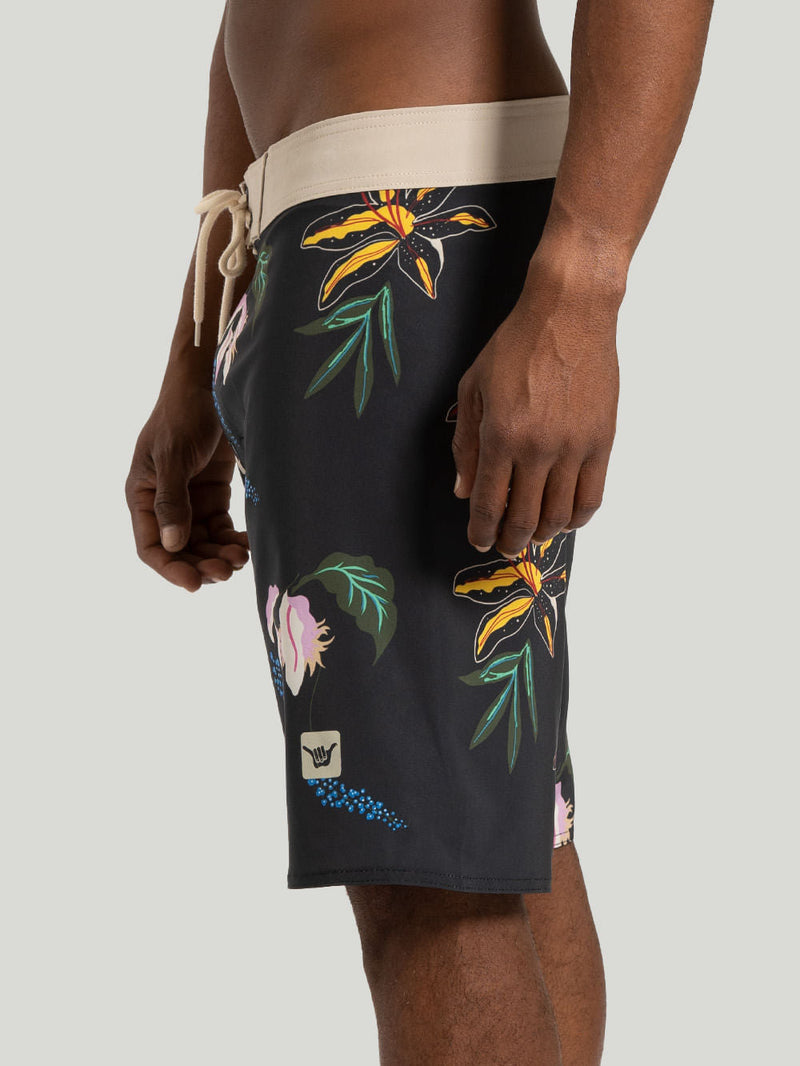Boardshort Hang Loose Scallop Preto