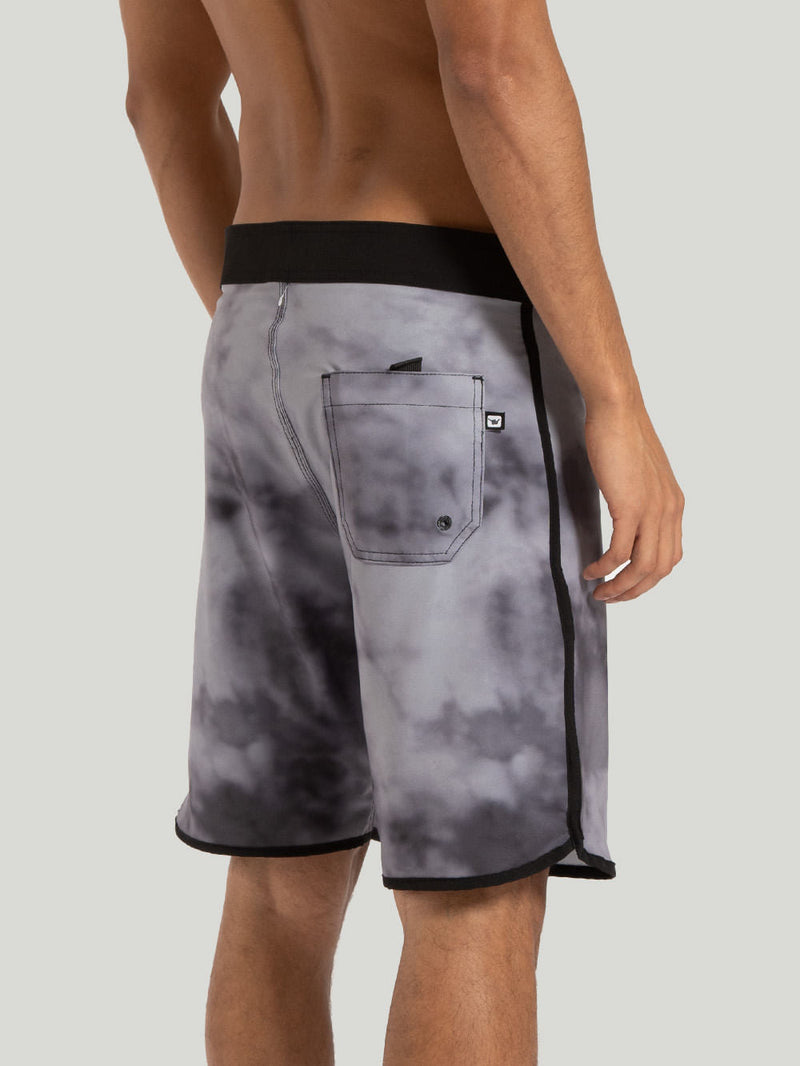 Boardshort Hang Loose Tie Dye Preto