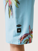 Boardshort Hang Loose Flowerpower Juvenil Turquesa