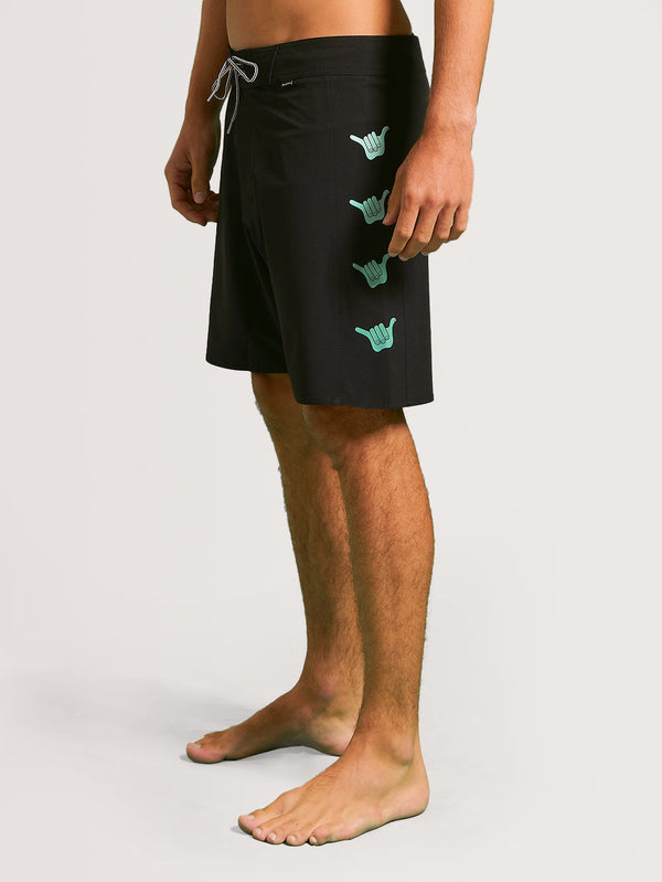 Boardshort Hang Loose Shaka 19" Preto