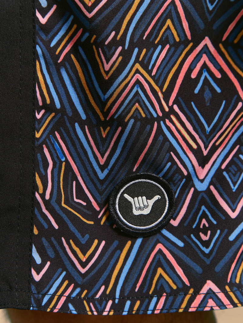 Boardshort Hang Loose Siderisks 19" Preto
