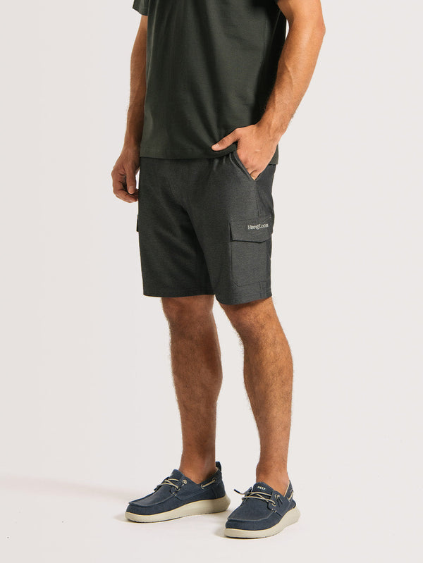 Bermuda Híbrida Hang Loose Cord Cinza Azul