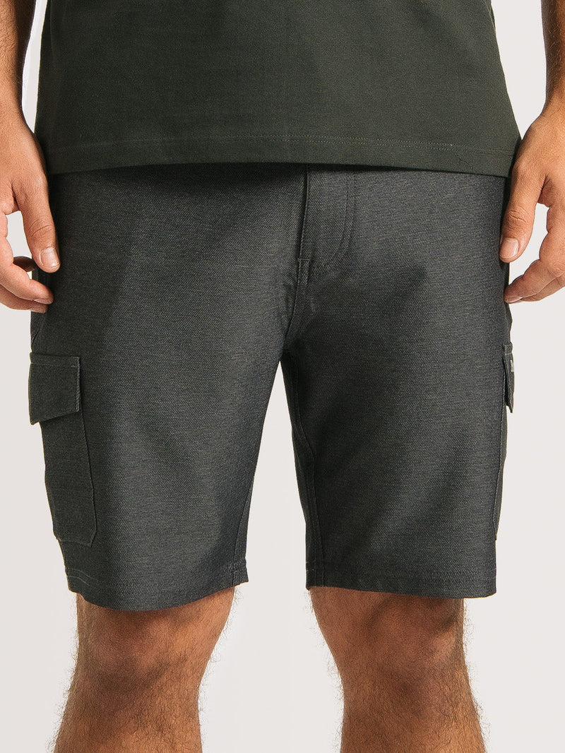 Bermuda Híbrida Hang Loose Cord Cinza Azul