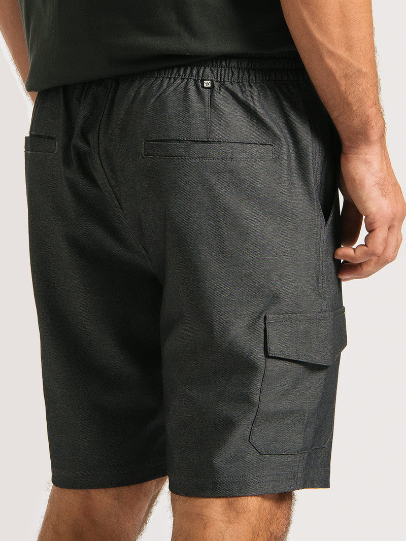 Bermuda Híbrida Hang Loose Cord Cinza Azul