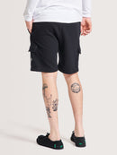 Bermuda Moletom Hang Loose Cargo Preta