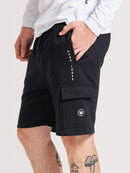 Bermuda Moletom Hang Loose Cargo Preta